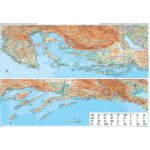 Gizi Map Chorvatské pobřeží - nástěnná mapa 125 x 88 cm Varianta: bez rámu v tubusu, Provedení: laminovaná mapa v lištách – Hledejceny.cz