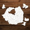 Nástěnné mapy Dřevěné PUZZLE - Mapa okresů Rumunska