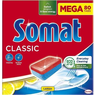 Somat Classic Power Lemon tablety do automatické myčky na nádobí 80 ks 1328g – Zboží Dáma