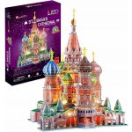 CubicFun 3D puzzle svítící Chrám Vasila Blaženého 224 ks – Zboží Dáma