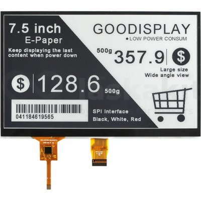 Good Display GDEY075T7-T01 7.5" 800x480 ePaper displej Grayscale dotykový – Zboží Živě