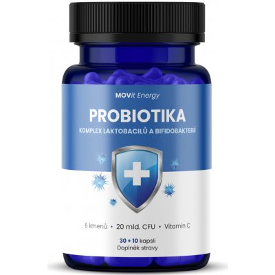 MOVit Probiotika komplex laktobacilů a bifidobakterií 30+10 kapslí – Hledejceny.cz