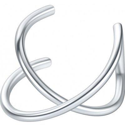 SARINES Křížený earcuff ze stříbrné chirurgické oceli S9917 – Zboží Dáma