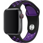 AW Sportovní řemínek na Apple Watch - Černo-fialový Šířka uchycení řemínku: 38/40/41mm, Délka řemínku: Dámský - S/M (12 - 18cm) Černo-fialový IR-AWSPRT35 – Zboží Mobilmania