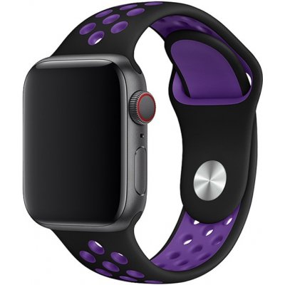 AW Sportovní řemínek na Apple Watch - Černo-fialový Šířka uchycení řemínku: 38/40/41mm, Délka řemínku: Dámský - S/M (12 - 18cm) Černo-fialový IR-AWSPRT35 – Zboží Mobilmania