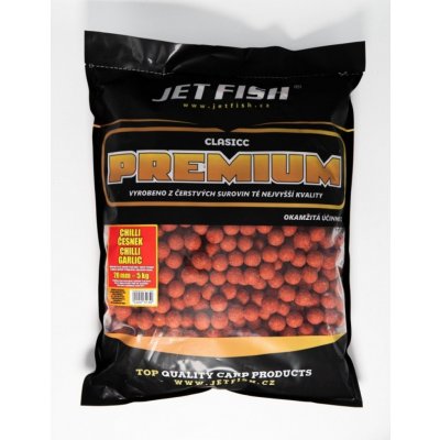 JET Fish Premium clasic boilies Chilli/Česnek 5kg 20mm – Hledejceny.cz