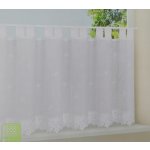 Hotová záclona GERSTER bílé kvítka 50x150 cm 50 x 150 cm – Hledejceny.cz