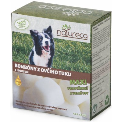 Natureca bonbony z ovčího tuku s lososem Maxi 250 g