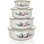 Banquet 8-dílná sada smaltovaných misek LAVENDER 10x4,7 14 x 6,1 16 x 6,8 18 x 7,5 – Zboží Dáma