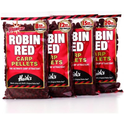 Dynamite Baits pelety Pre-Drilled Robin Red 900 g 8 mm – Zboží Mobilmania
