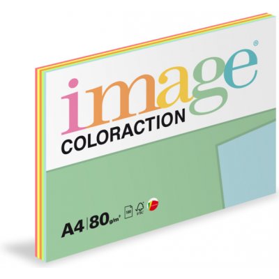 Image Coloraction kancelářský papír A4/80g, Mix reflexní 5x20, mix - 100 – Sleviste.cz