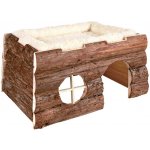 Trixie dřevěný domek Natural Living Tilde s plyšovým pelíškem na střeše 39 x 22 x 29 cm – Hledejceny.cz