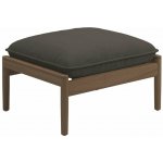 Gloster Teaková podnožka Saranac, 74x59x49,5 cm, rám teak, lankový výplet venkovní látka raven, sedák kat. C – Hledejceny.cz