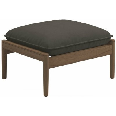 Gloster Teaková podnožka Saranac, 74x59x49,5 cm, rám teak, lankový výplet venkovní látka raven, sedák kat. C – Hledejceny.cz