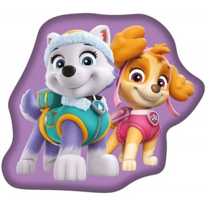 Jerry Fabrics Tvarovaný mikroplyšový polštář Paw Patrol Purple Polyester 27x33 – Zboží Dáma