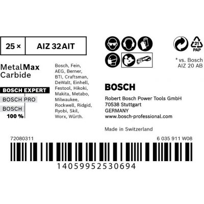 Bosch Ponorný pilový list Expert MetalMax AIZ 32 AIT 40 x 32 mm 2608900017 – Zboží Mobilmania