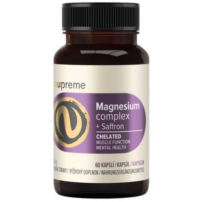 NUPREME Magnesium + šafrán chelát 60 kapslí