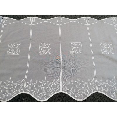 Záclona na vitrážku - voálová s výšivkou 550/045 45 cm – Hledejceny.cz