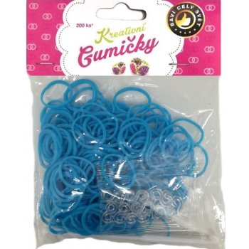 Loom Bands pletací gumičky modré 200ks + háček