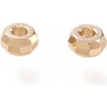 NUBIO Mosazný oddělovač, donutek broušený, zlatý, 3,5x2 mm – Zboží Dáma
