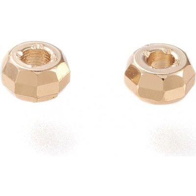 NUBIO Mosazný oddělovač, donutek broušený, zlatý, 3,5x2 mm – Zboží Dáma