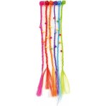 Teddies Sponky Skřipce do vlasů 6ks s barevnými copánky 30cm – Zboží Dáma