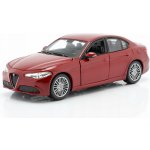 Bburago Alfa Romeo Giulia 2016 Metallic červená 1:24 – Zboží Dáma