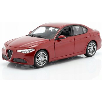 Bburago Alfa Romeo Giulia 2016 Metallic červená 1:24