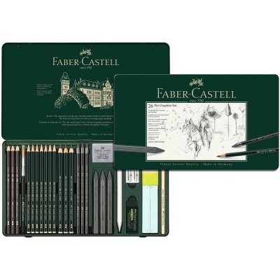 Faber-Castell Sada PITT Monochrome 26 ks v plechu – Hledejceny.cz