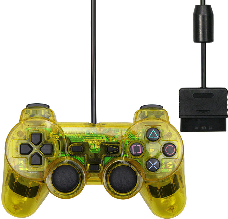 PSko Drátový ovladač pro PS1 a PS2 žlutý 8944