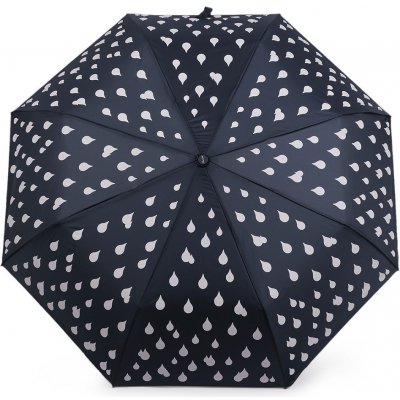 Kouzelné kapky deštník dámský skládací vystřelovací 2 tm.modrý – Zboží Mobilmania