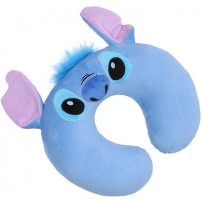 sarcia.eu Stitch Disney Croissant cestovní polštář s ušima modrý měkký 32x32