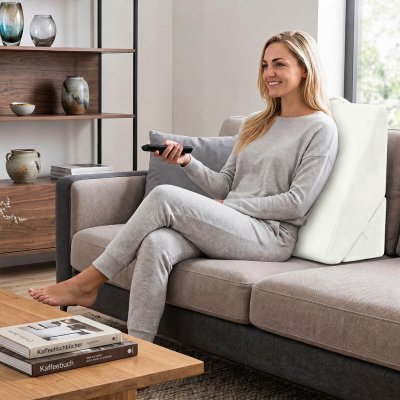 Costway Memory Foam Polštář na spaní Klínový polštář na spaní bílý – Hledejceny.cz