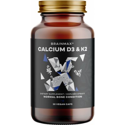 BrainMax Calcium D3 & K2 30 rostlinných kapslí – Hledejceny.cz