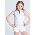 LuckyInLove Jr polo Lovely Pleat bílo fialové – Zboží Dáma