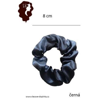 Saténová gumička do vlasů - černá – Zboží Dáma