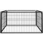 vidaXL Ohrádka pro psy 4 panely černá 50 x 100 cm práškovaná ocel – Zboží Dáma