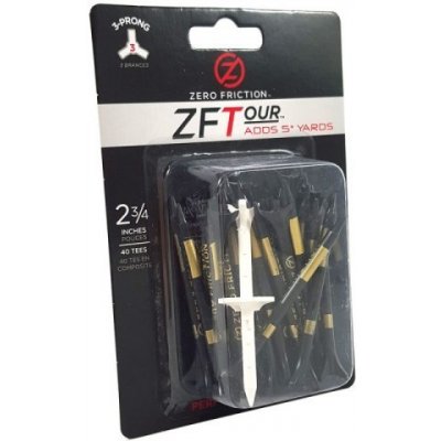 Zero Friction golfové tee 3 hroty 2-3/4" 40ks Black – Zboží Dáma