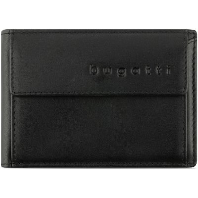 Bugatti Malá pánská kožená peněženka Super Slim Mini Wallet RFID 49190501 černá – Zbozi.Blesk.cz