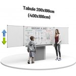 Consulta Třídílná keramická magnetická tabule Triptych 400/200x100 cm na zvedacím stojanu bílá křídla PRO-T10ZSBBBBB – Zbozi.Blesk.cz