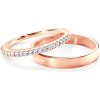 Prsteny Savicki Snubní prsteny Share Your Love růžové zlato diamanty ploché OBR SYL D R