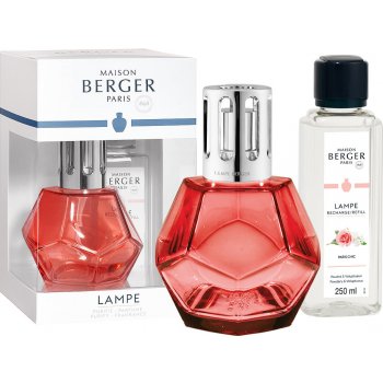 Maison Berger Paris katalytická lampa Geometry červená + Chic Paříž 250 ml