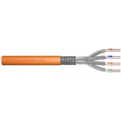 Digitus DK-1743-VH-025 Cat7 S/FTP (S-STP), 1200 MHz Dca (EN 50575), AWG 23/1, 25m, oranžový – Zboží Živě
