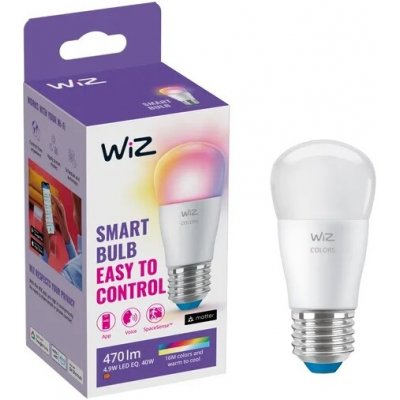 WiZ Colors 8719514554672 inteligentní žárovka LED E27 4,9W 470lm 2200-6500K RGB stmívatelná – Zboží Živě