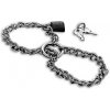 SM, BDSM, fetiš METAL HARD STEEL CHAIN CUFFS