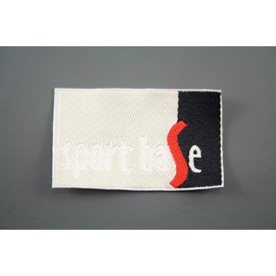 Našívací záplata Sport Base - černá, režná, bílá, červená - rozměr 5,3 cm x 3 cm – Hledejceny.cz