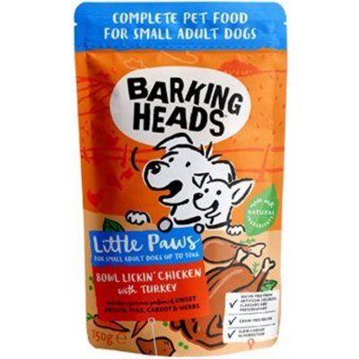 Barking Heads Little Paws Lickin' Chicken & Turkey 150 g – Zboží Mobilmania