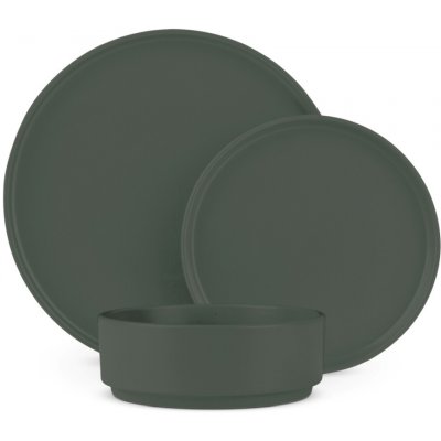 BERLINGERHAUS Jídelní sada talířů Matte Green Collection zelená 18 ks – Sleviste.cz