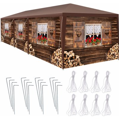 tectake 405959 pavilon almchalet s odnímatelnými bočními díly - 9 m – Zboží Dáma