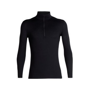 Icebreaker Mens 200 Oasis LS Half Zip Black